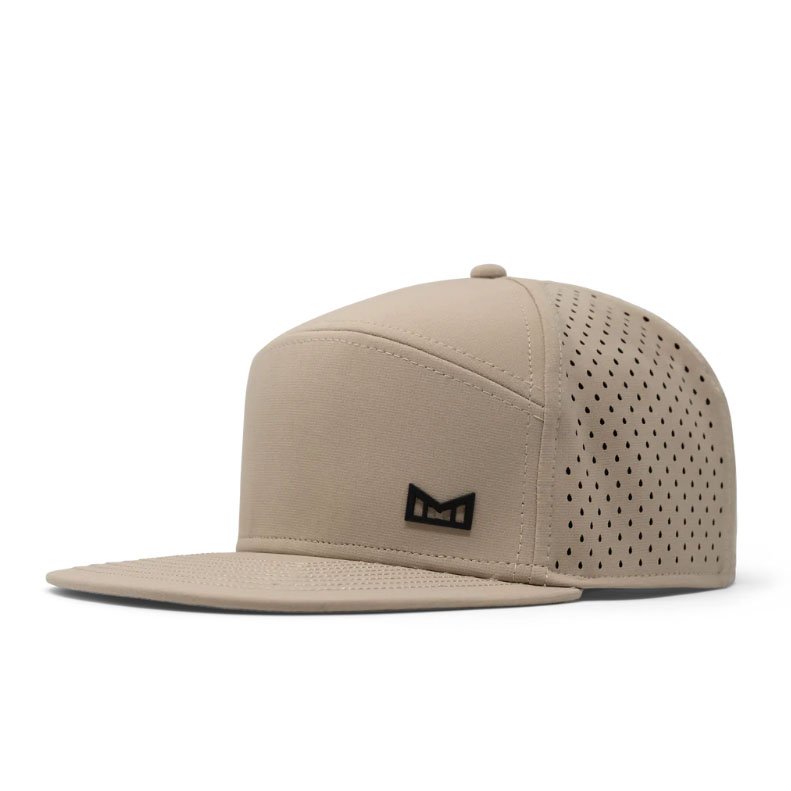 Custom Logo Olive Flat Brim Cap Perforated Sports Gorras Waterproof Laser Cut Hole Mesh Trucker 7 Panel Custom Snapback Cap Hat