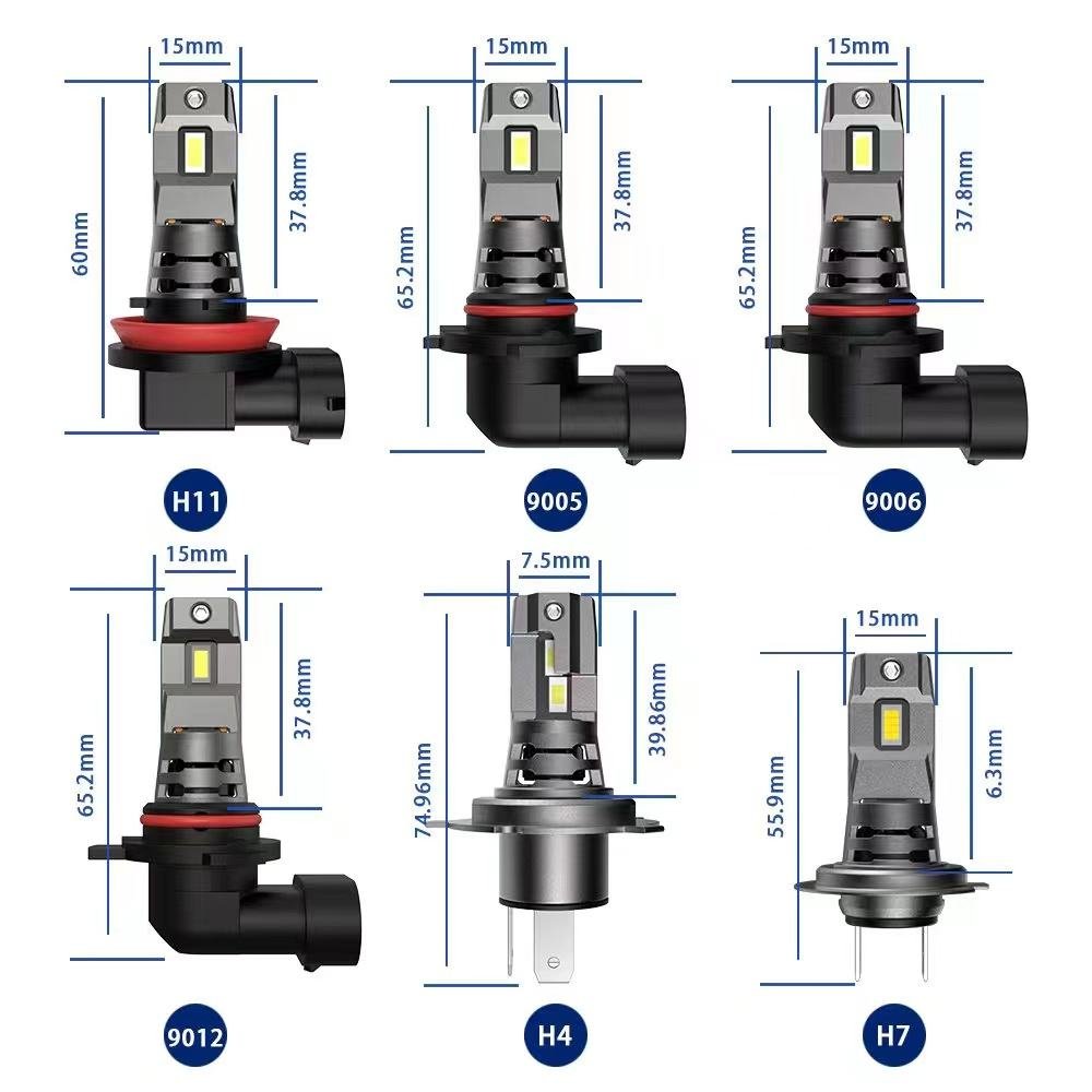 I7S H7 LED Headlight Bulbs Single Beam Bulb 6000 Lumens White 6000k CSP 3570 Chips Using for Auto Lighting System Fog Light