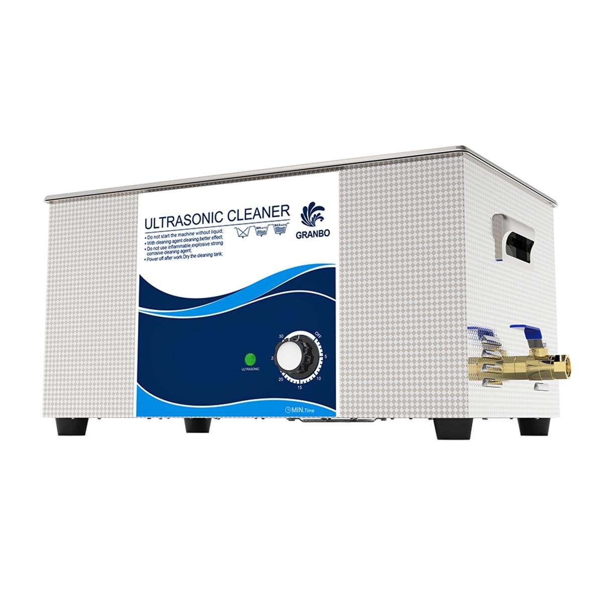 GRANOSONIC 22L 480W Ultrasonic Cleaner for Industrial Parts Machine Nozzles Injector Motorcycle Parts Cleaning