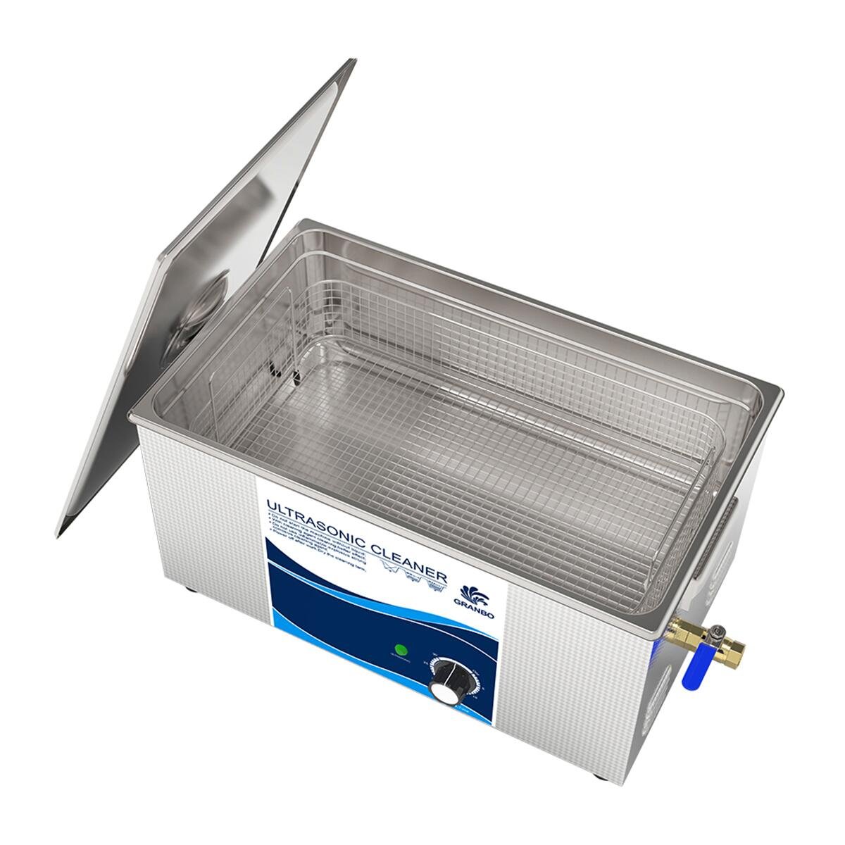 GRANOSONIC 22L 480W Ultrasonic Cleaner for Industrial Parts Machine Nozzles Injector Motorcycle Parts Cleaning