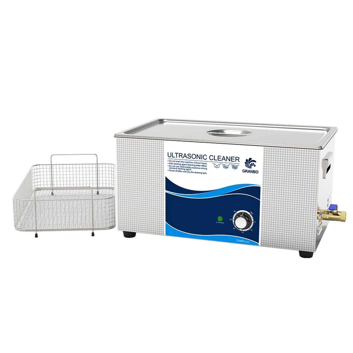 GRANOSONIC 22L 480W Ultrasonic Cleaner for Industrial Parts Machine Nozzles Injector Motorcycle Parts Cleaning