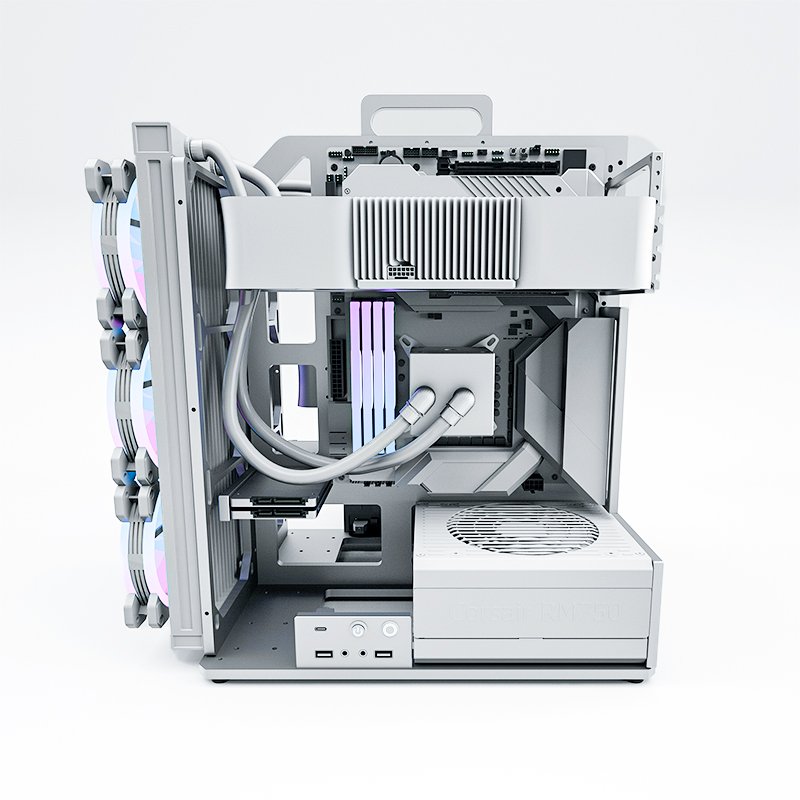 Socooler Mid Tower Computer Cabinets White ATX Cases with Fans for Gaming PCs Full Tower Cases Used Computer Accessories