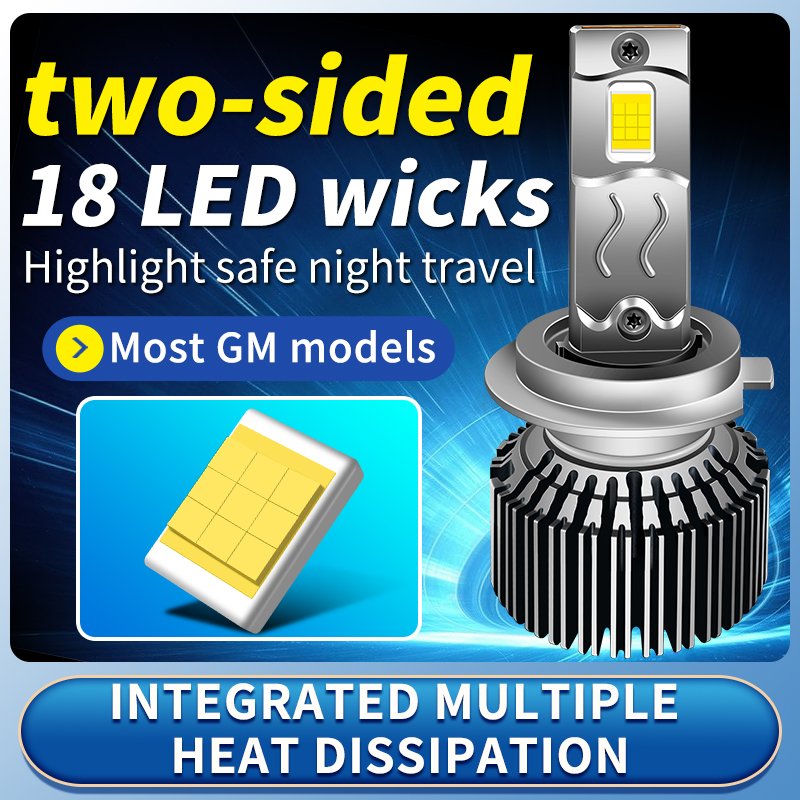 12V Auto Fog Light H4 H7 6500K Led Csp 3570 Chip Led Headlight Bulb 80W H11 H16 H18 9005 9006 9012 Projector Focos Lamp