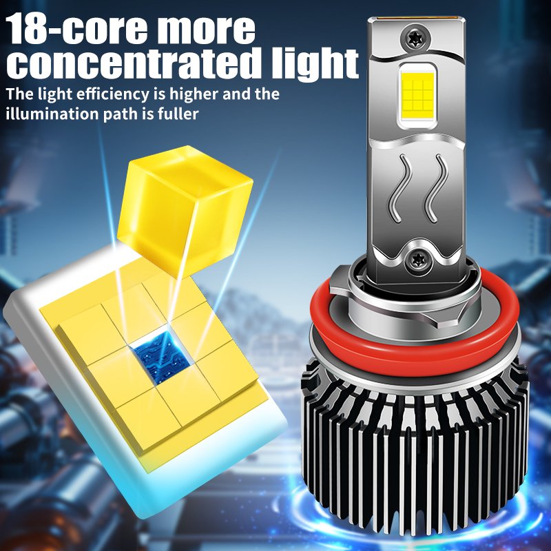 12V Auto Fog Light H4 H7 6500K Led Csp 3570 Chip Led Headlight Bulb 80W H11 H16 H18 9005 9006 9012 Projector Focos Lamp