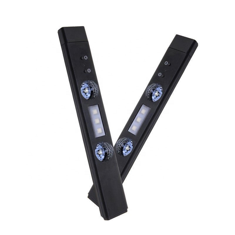 2pcs Car LED Decoration Atmosphere Light Car USB Charging Sole Modification Wireless Colorful Voice-activated Atmosphere Light