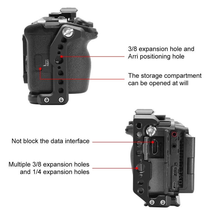 Good Quality for Sony ILME-FX30 / FX3 PULUZ Metal Camera Cage Stabilizer Rig With NOTA Slider Camera Accessories