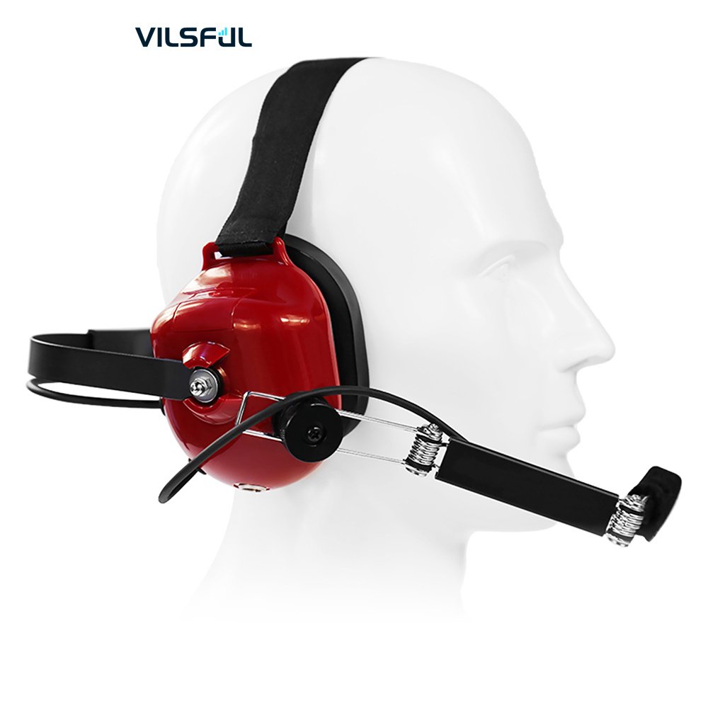 Walkie Talkie Headset Vox Volume Noise Cancelling Aviation Microphone Earpiece