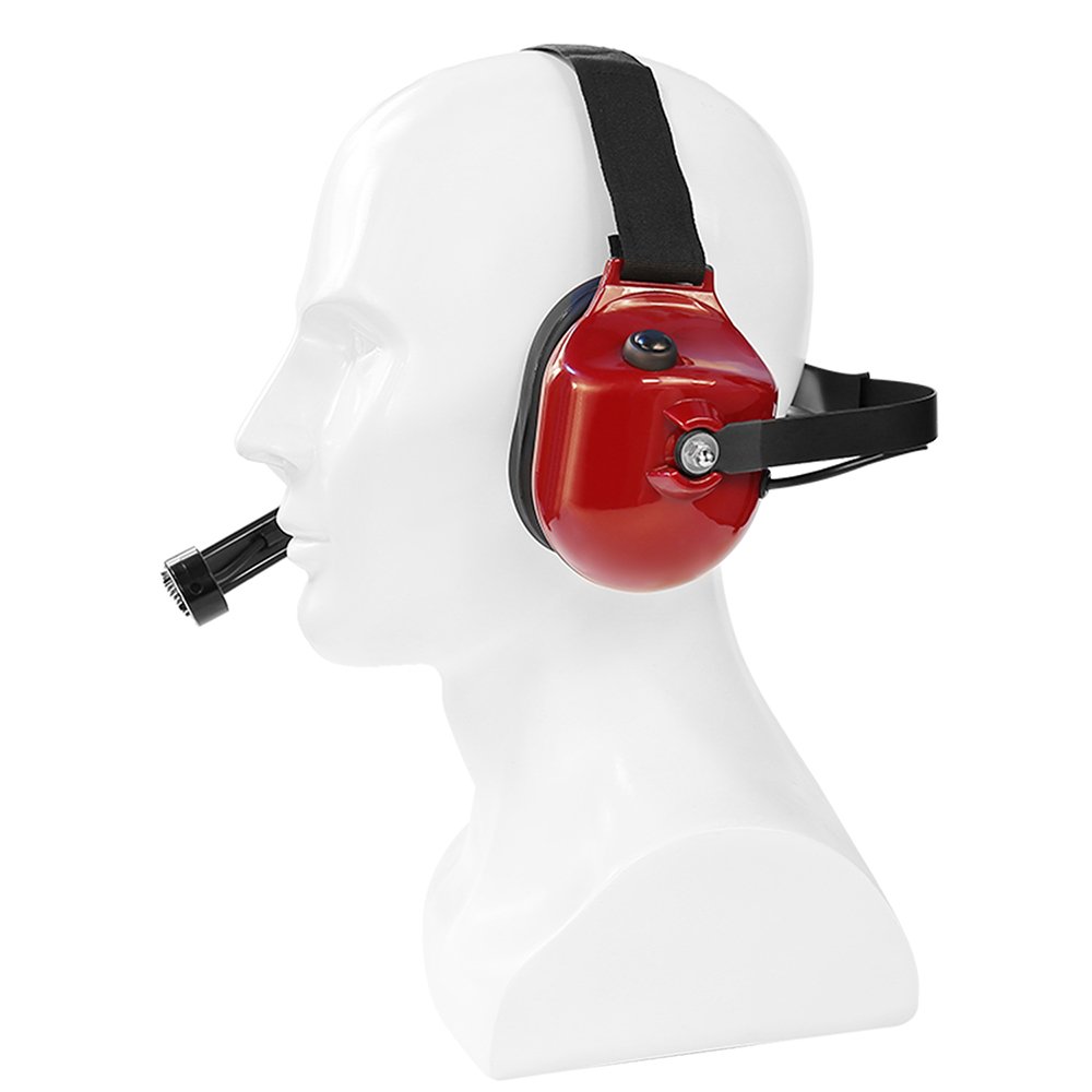 Walkie Talkie Headset Vox Volume Noise Cancelling Aviation Microphone Earpiece