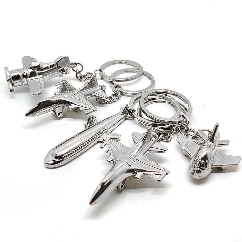 Keychain Metal Aircraft Logo Name 3D Keyring Airplane Flight Airplane Shape Metal Key Chains Keychain For Souvenir Gift