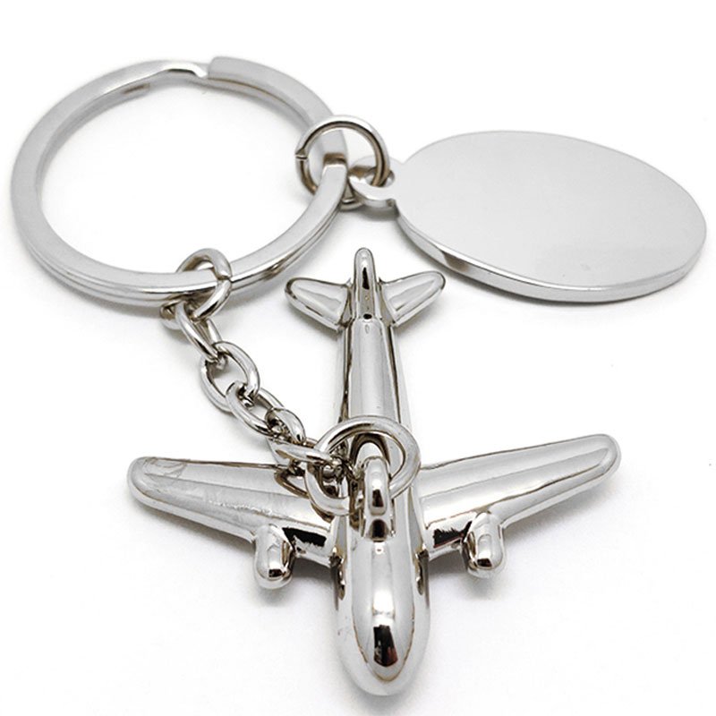 Keychain Metal Aircraft Logo Name 3D Keyring Airplane Flight Airplane Shape Metal Key Chains Keychain For Souvenir Gift