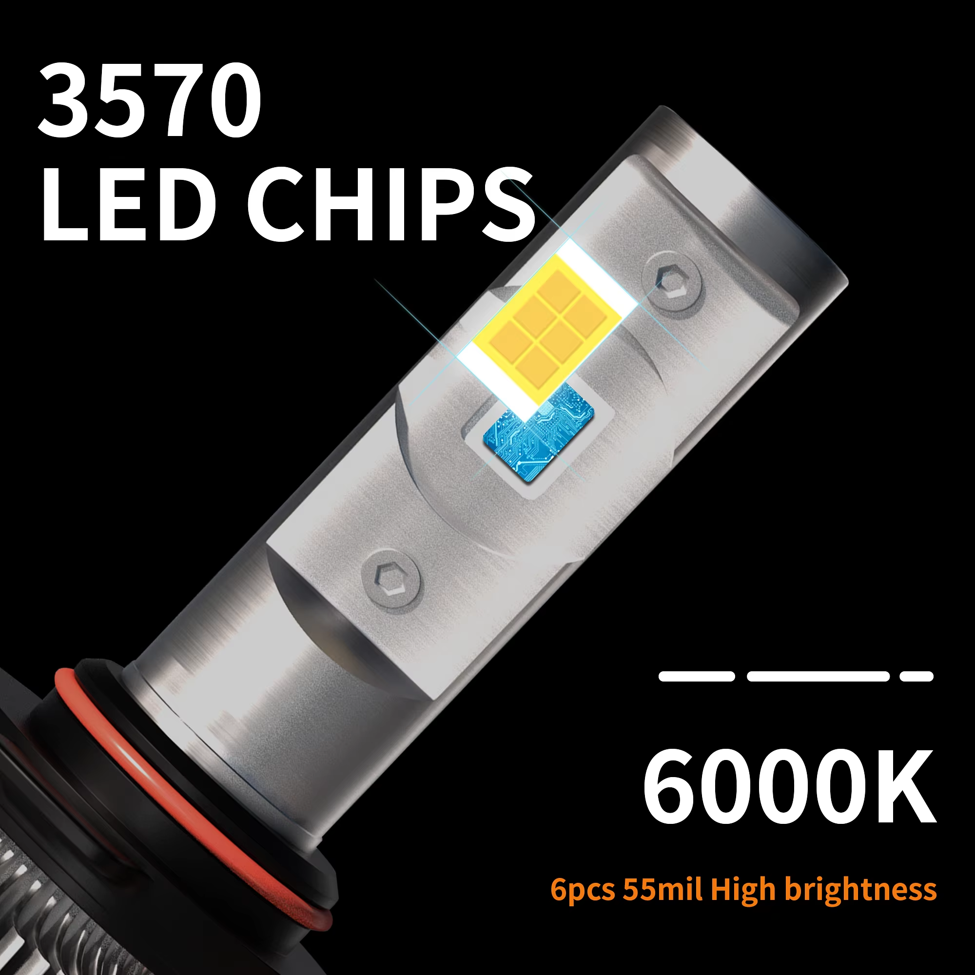 Auto Parts Headlamp LED Chip Lamp Durable, Waterproof and Fast Heat Dissipation
