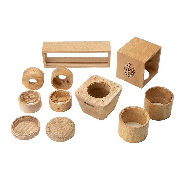 High Quality Router Machining Round Cube Square Block Prototype CNC Wooden Parts Milling Turning Lathe Cnc Custom Solid Wood