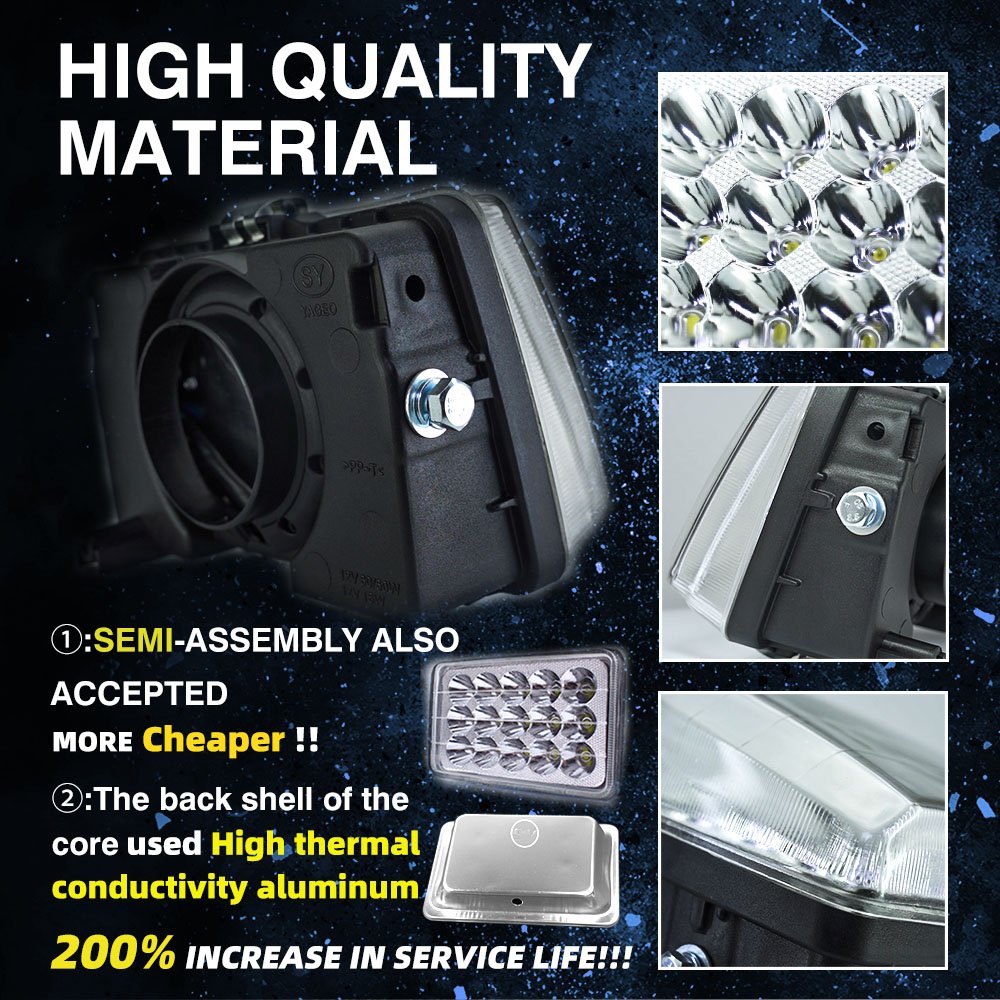 MOTOLED Motorcycle Headlight Assembly DC12V 15 Lamp High Limited Lumen High Low Beam for Honda SIrius WY125 Led Accessory