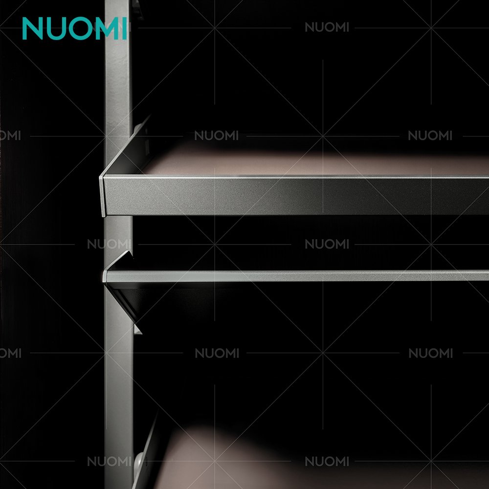 NUOMI HERA Wardrobe Hardware Accessories 360 Rotating Shoe Rack Soft Closing Pull Out Furniture Shoes Racks Storage Organizer