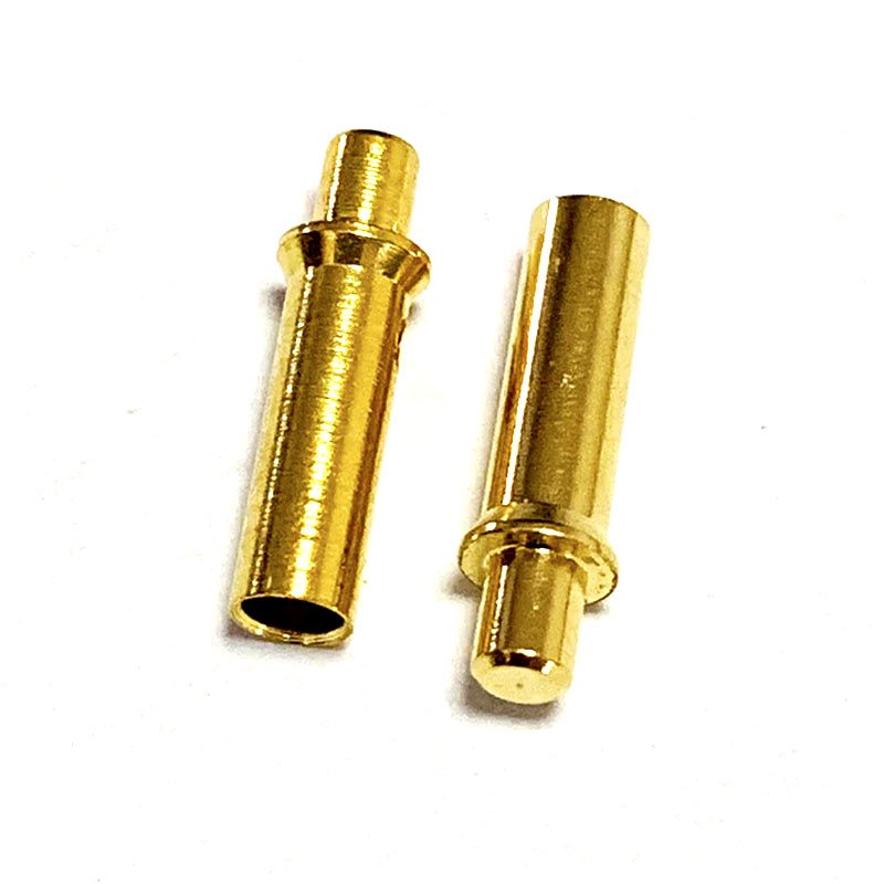 Brass Custom Gold Plated 2mm Banana Plug Mini Type Round Medical Battery Connector Pin Terminal