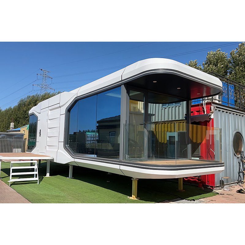 Wholesale Price 40ft Space Capsule Container House Luxury Design White With Bathroom Living Room for Hotel Use