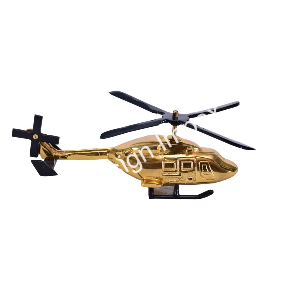 Apache Helicopter Hot Selling Decorative Airplane Models Giftware Portable Helicopter Aircraft Black Finished Very Elegant Look