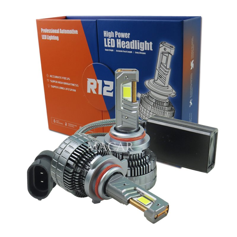 MACAR Factory Price 9V-50V R12 240w 45000lm Hb3 Hb4 9005 9006 9012 High Power Three Copper Pipe Super Bright Led Headlight Bulbs