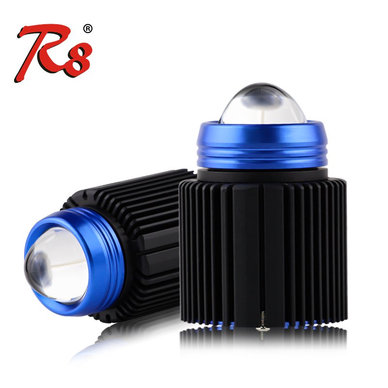 Crystal White Car Motor LED Headlight High Low Beam Dual Color LED Fog Light Switchback White Yellow Daytime Running Light