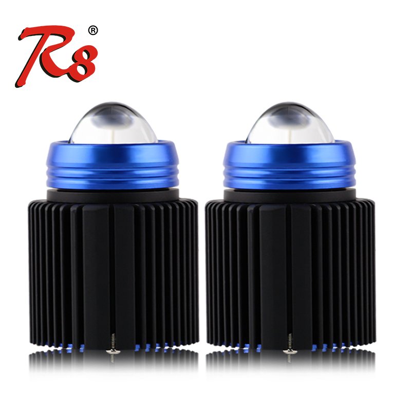 Crystal White Car Motor LED Headlight High Low Beam Dual Color LED Fog Light Switchback White Yellow Daytime Running Light