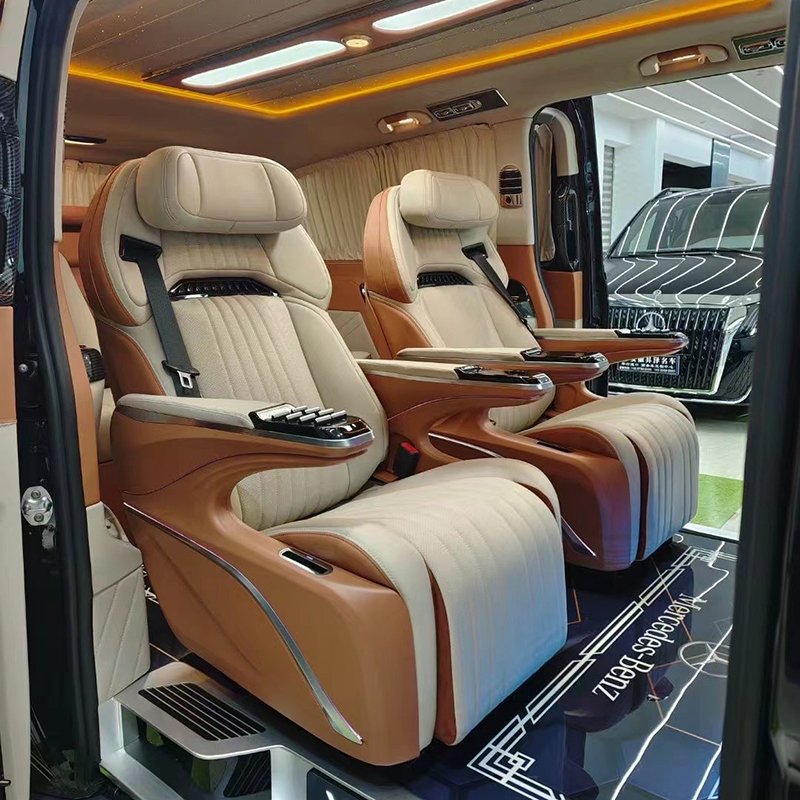 Benz V260 Vito W447 Accessories Luxury Aero Seat Lap Compartment High Quality Interior Accessory for Alphard Model New Condition