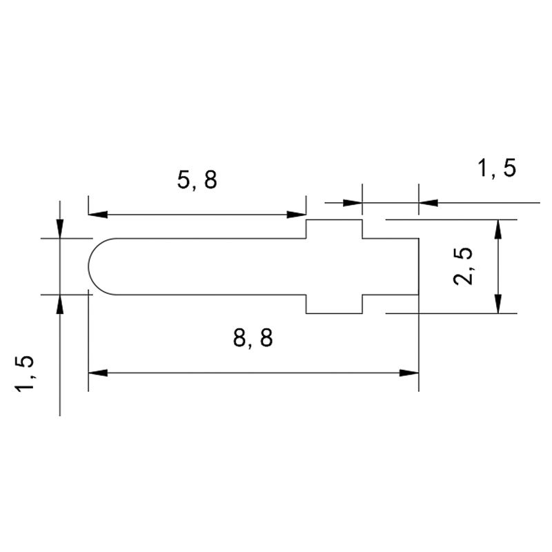 Factory Direct Sales Solid Terminal Pin Male Female Pcb Brass Contact Pin Socket Terminal Connector Pin