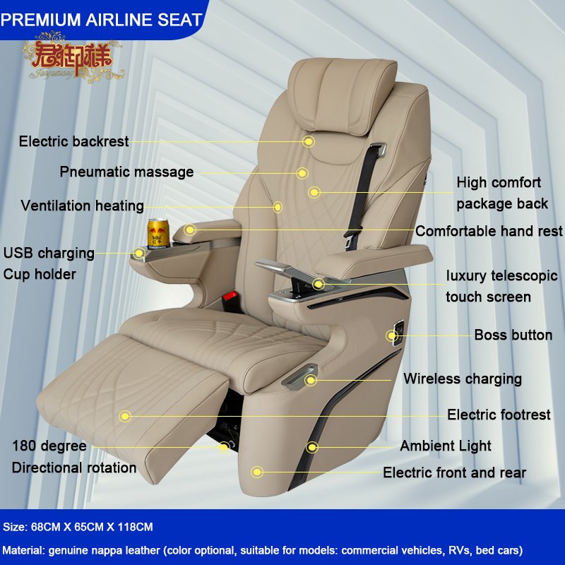 Volkswagen Multivan CARAVELLE Transporter T4 T5 T6 T7 Crafter Luxury Car Seats Premium Electric Leather Car Aviation Seats