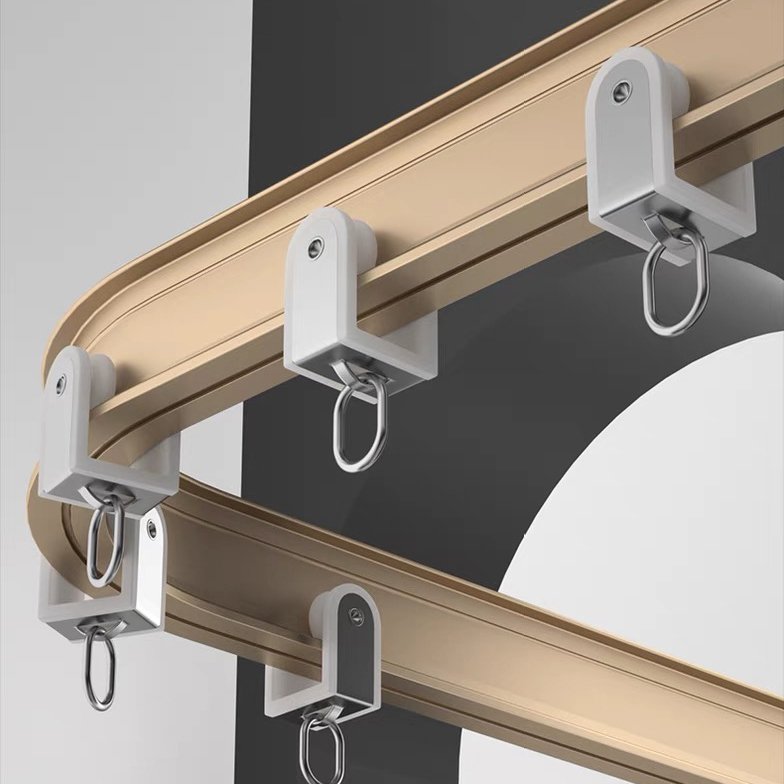 High Quality Curved Curtain Track Rail for Home Bedroom Living Room Versatile Size Hotel Ceiling Mount for Window Blinds