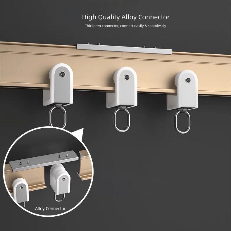 High Quality Curved Curtain Track Rail for Home Bedroom Living Room Versatile Size Hotel Ceiling Mount for Window Blinds