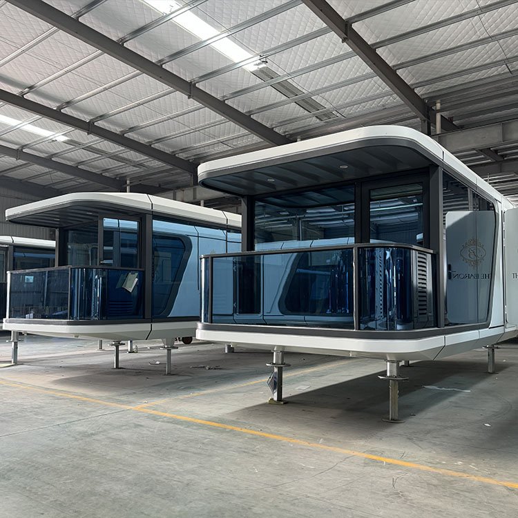 Double 40ft Container House With Furnished and Wheels Prefab Cabin Homes for Sale