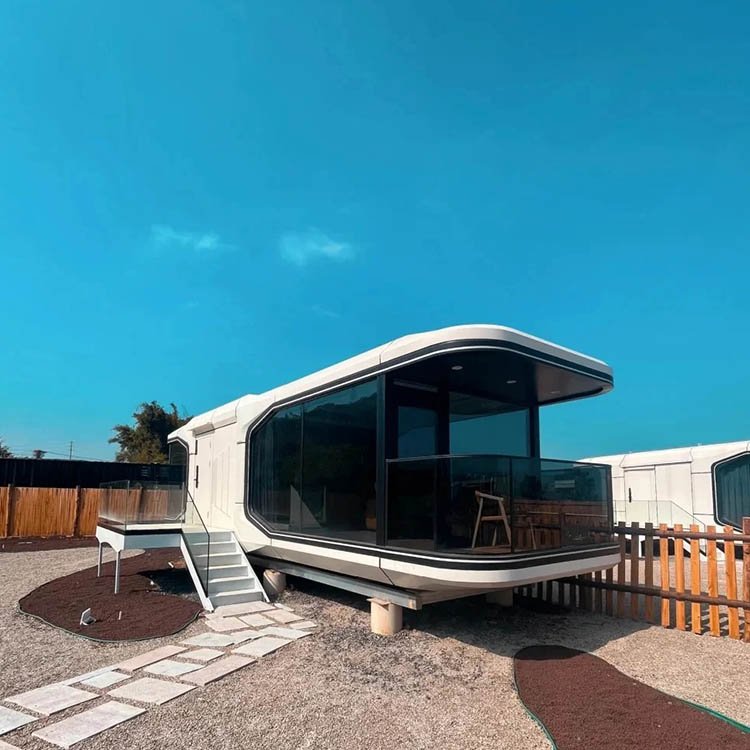 Double 40ft Container House With Furnished and Wheels Prefab Cabin Homes for Sale