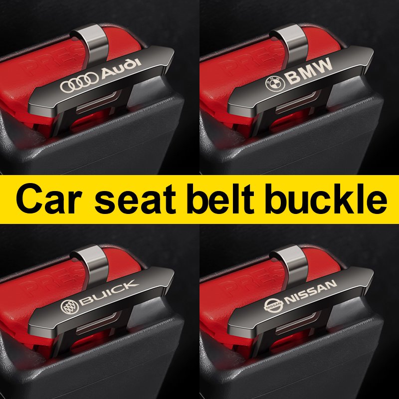 Car Safty Plugs All Logo Seatbelt Buckle Silencer Car Seat Belt Extender Plug Clip Buckle