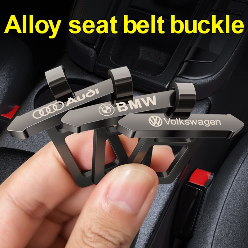Car Safty Plugs All Logo Seatbelt Buckle Silencer Car Seat Belt Extender Plug Clip Buckle