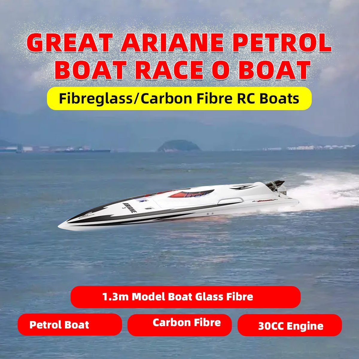 TFL 1316 Model Boat 1.3m Fibreglass & Carbon Fibre RC Petrol Boats RC Ship Toys
