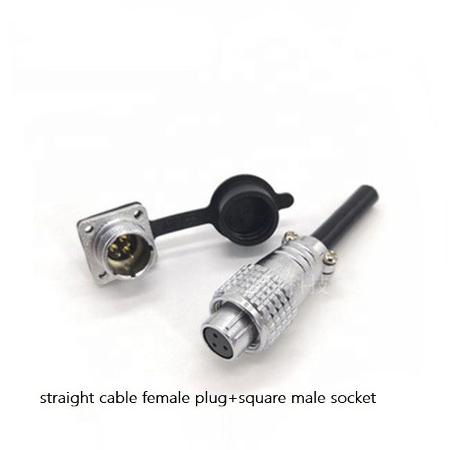 Wholesale P12 IP55 Waterproof 2P 4P 3P 7P 6P Female Male Circular Aviation Plug Connector Copper Contacts Socket Plug Connector