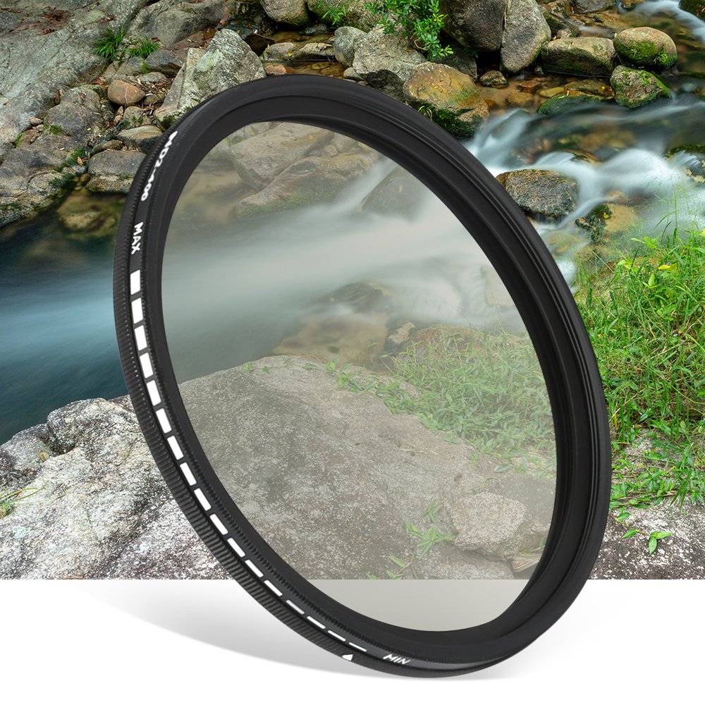 GiAi OEM VND2-400 Camera Lens Filter Variable Neutral Density Filter 52 58 62 67 72 77 82 86 for Sony Nikon Cannon Photography