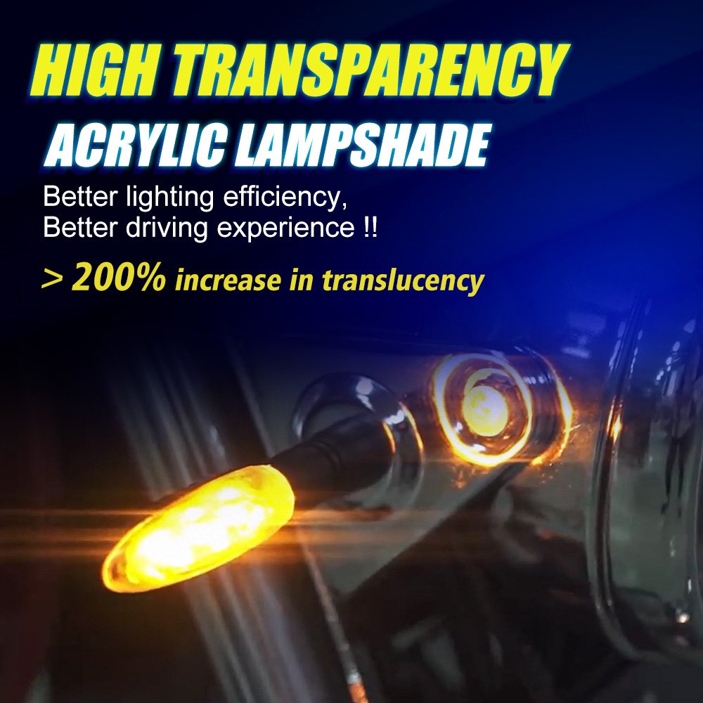 Motorcycle Turn Signal Lights Classic Amber DC12V High Brightness Turn Signal Lights for Motorcycle