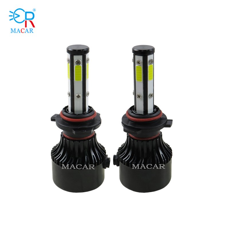 MACAR High Quality Car COB Led Headlights H3 H7 H11 H1 9005 9006 Fog Light 60W 8000LM Five Side Led Headlight for Universal Car