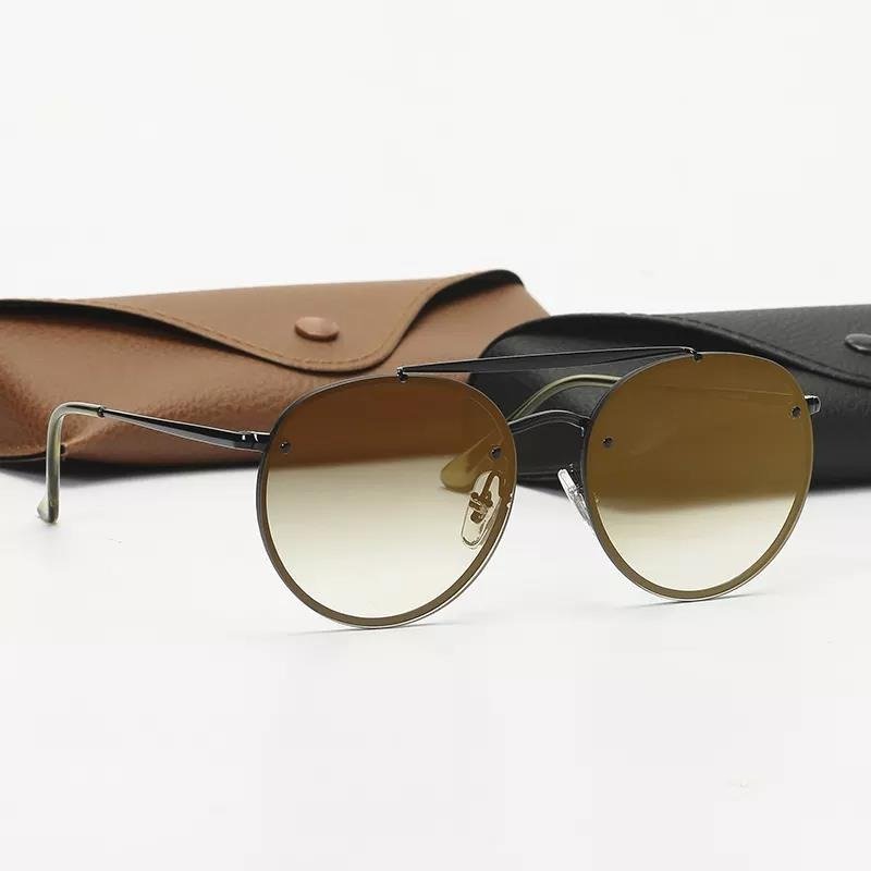 High End Metal Glass Lens Mens Sunglasses Famous Luxury Brand Designer Shades Eyewear Women 3614 Aviation Sun Glasses with Box