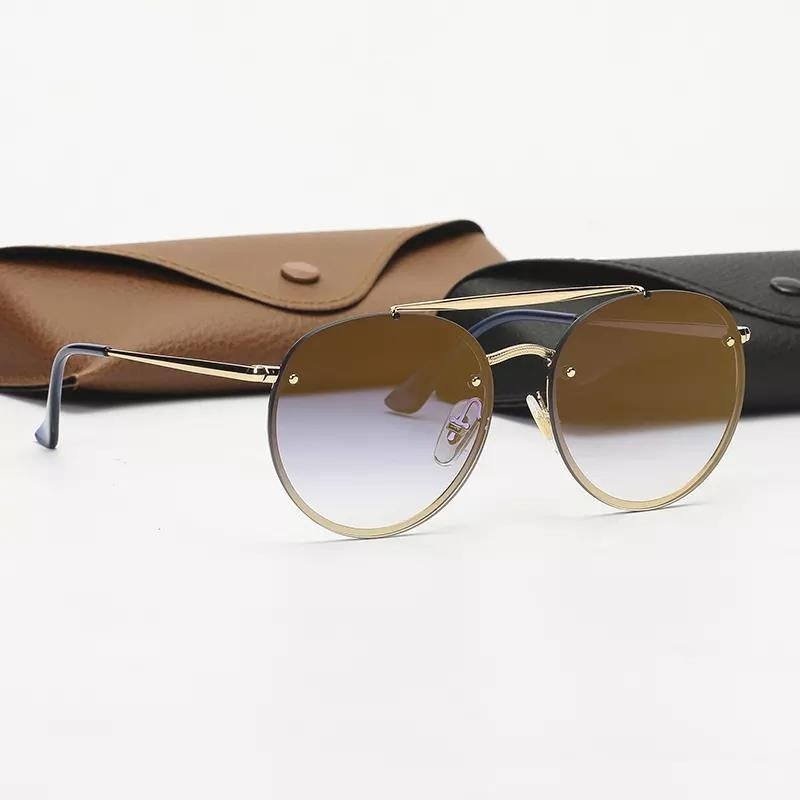 High End Metal Glass Lens Mens Sunglasses Famous Luxury Brand Designer Shades Eyewear Women 3614 Aviation Sun Glasses with Box