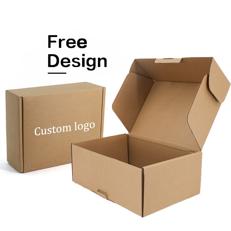 Custom Logo Packaging Gift Box Clothing Cap Shipping Paper Boxes Luxury Zipper Peel Adhesive Tear Strips Folding Shoe Box