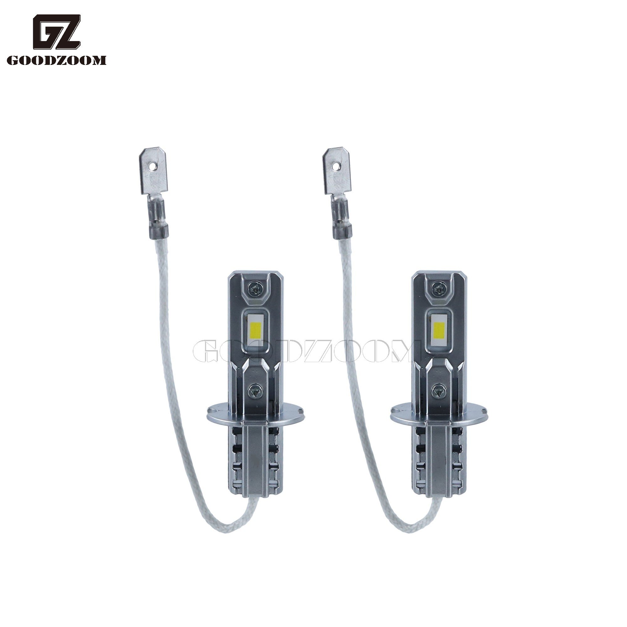 GOODZOOM Vehicles Auxiliary Lights H1 H3 H4 H7 H11 H27 9005 9006 LED Headlight Head Flashlight for Auto Parts 60W 6500K