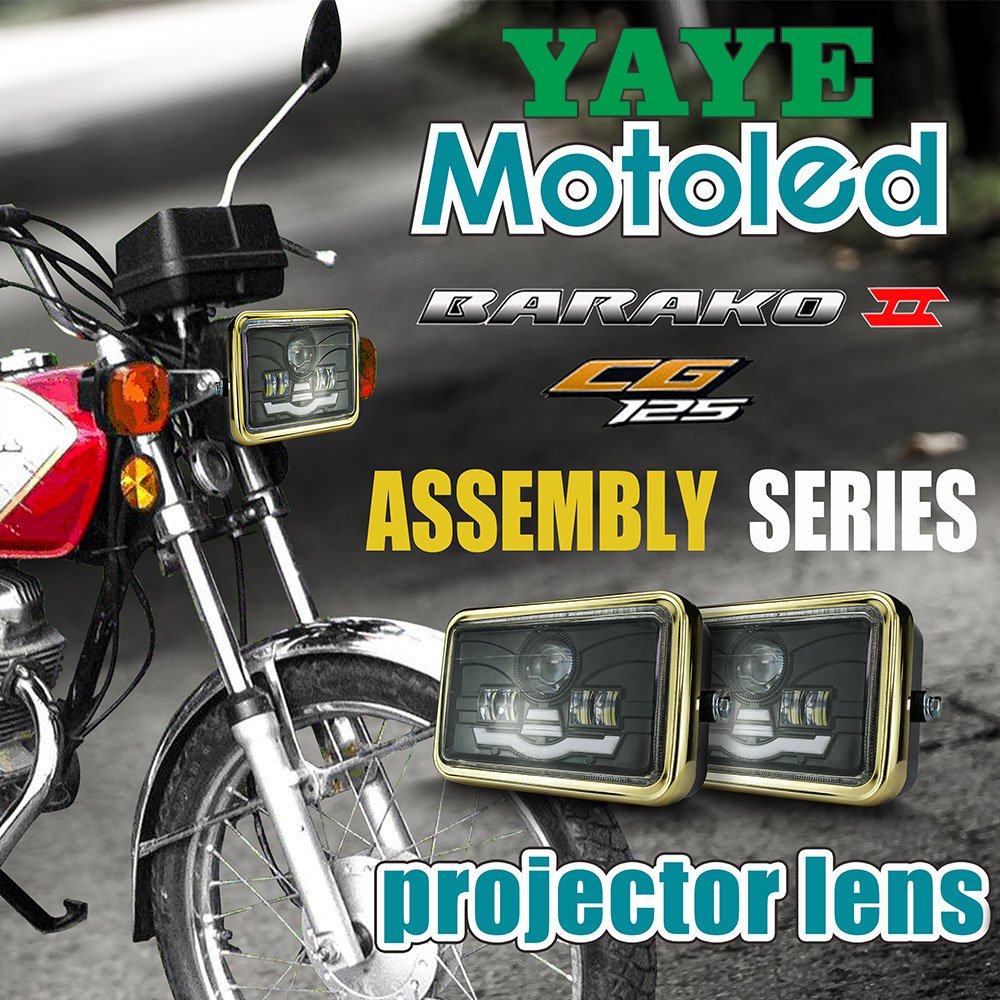 YAYE CG125 Barako 6 4 Inch Motorcycle Headlight Assembly Projector Lens DC12V 45W 4800LM