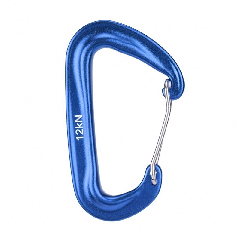 Customized 12kN Heavy Duty Carabiner Clips Snap Hook Spring Lock Hook Buckle Wire Gate Carabiner for Outdoor