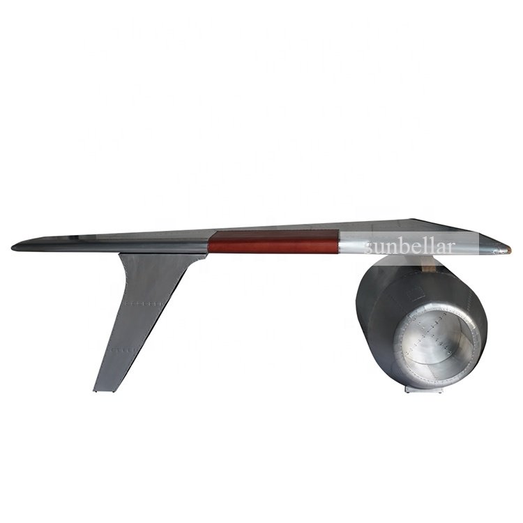 Aviation Furniture Aviator Wing Desk Metal Aluminium Genuine Aircraft Wing Table Restoration Airplane Cowling Desks Aluminum