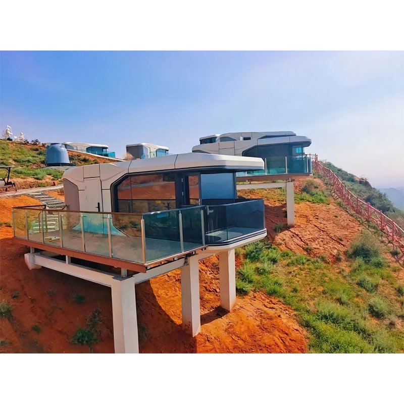 2025 Modern Eco-friendly Prefab Steel Space Capsule House Pod Hotel for Villa or Apartment for Living Room Tiny Mobile Home