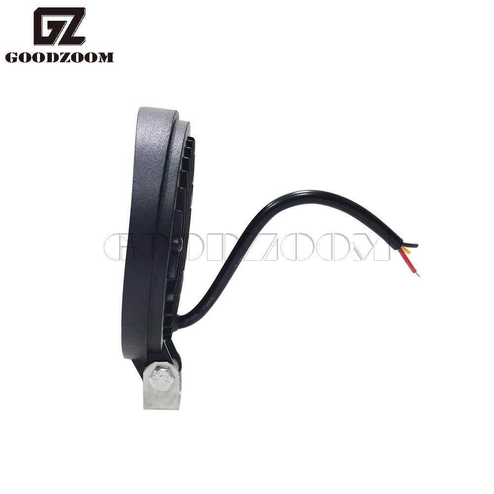 GOODZOOM 9 Inch Round LED Spot Light Dual Color Driving Working Lights 9 Inch Flash Work Light Lamp 12W for Truck 10-50V