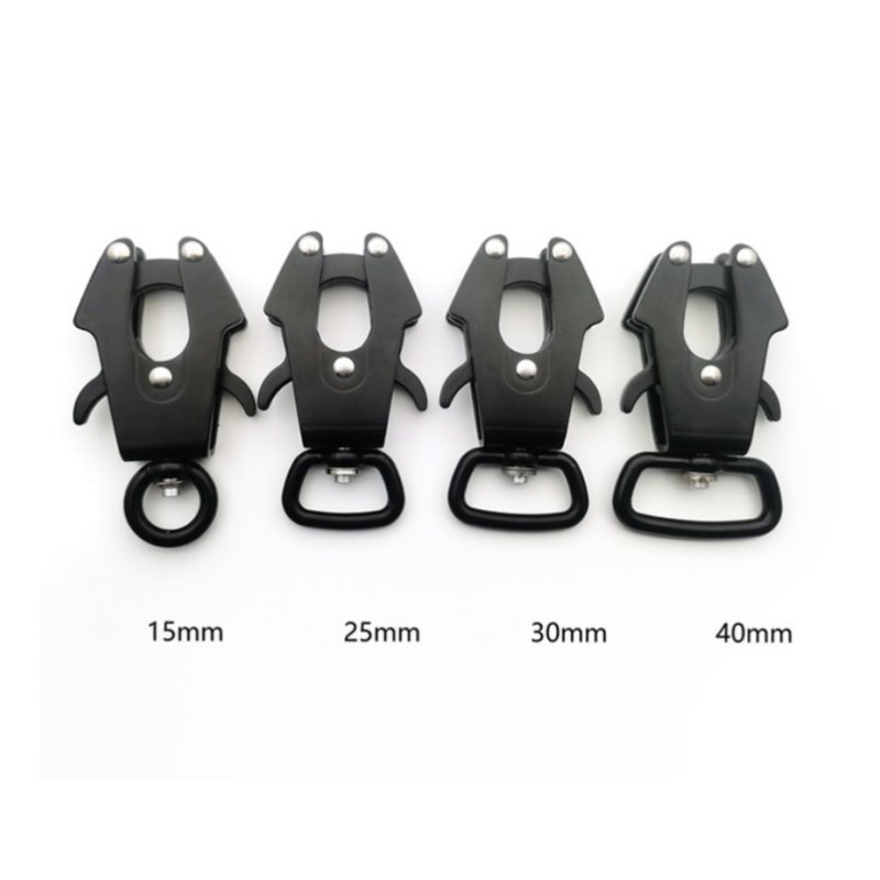 Wholesale New Materials Metal Swivel Frog Clip Safety Harness Collar Aluminum Buckle Dog Pet Carabiner Hook