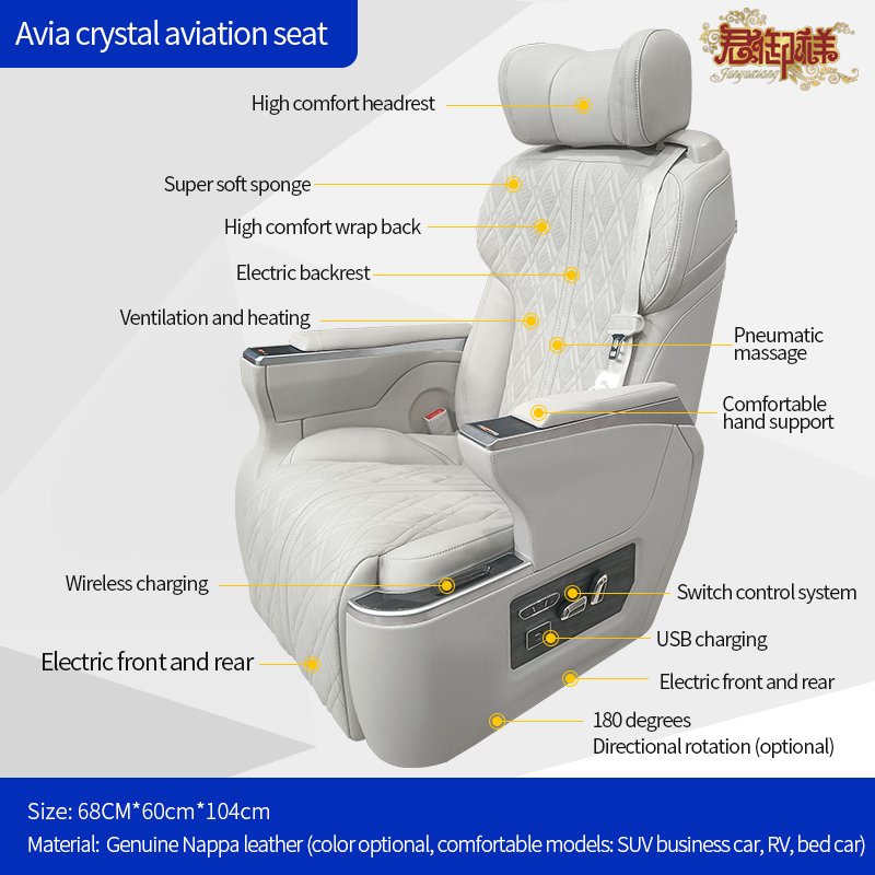 Aviation Seat Hyundai H-1 CUSTO Staria IMax KIA Carnival Multi Functional Car Seats With Ultra Comfortable Sponge Aviation Seats