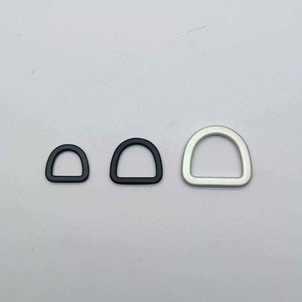 Metal Matte Black D Ring Pet Harness Accessories Aluminum D Rings Loop Buckle for Bag Backpack